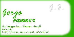 gergo hammer business card